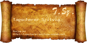 Tagscherer Szilvia névjegykártya
