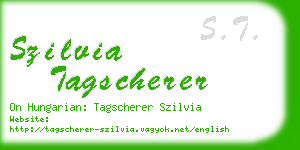 szilvia tagscherer business card